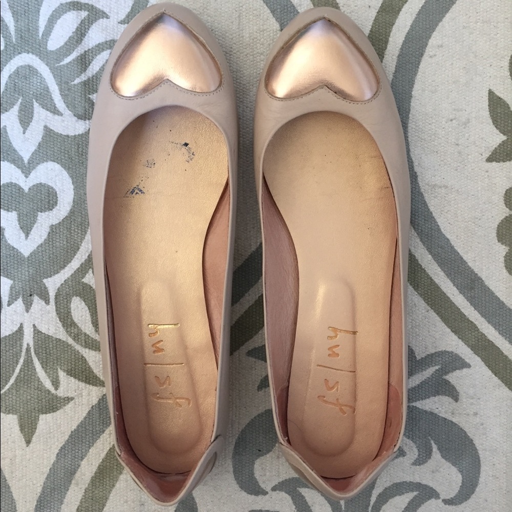 French Sole NY Heart Flats Size 9